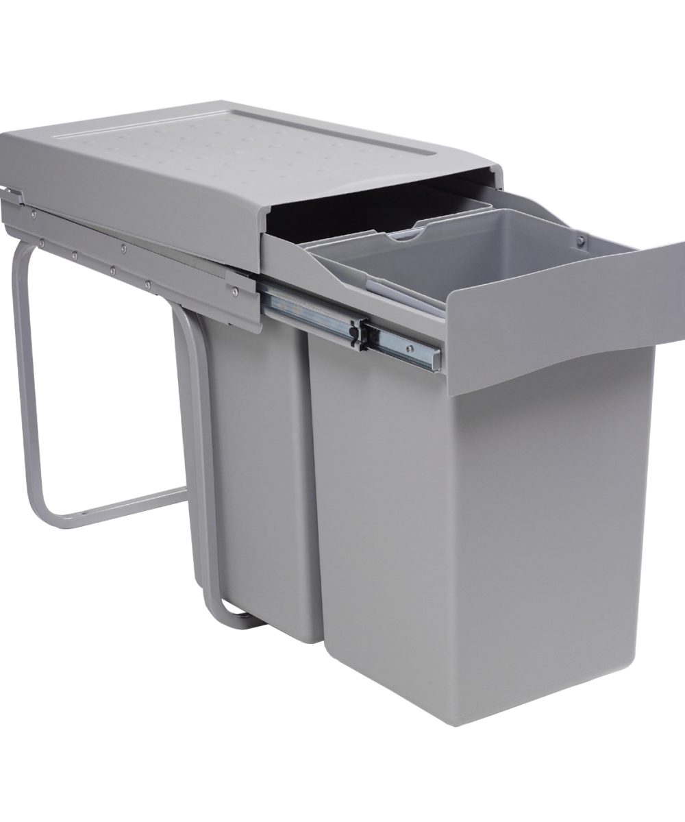 Raccoglitore ad estrazione frontale 2x14L - Made in Italy