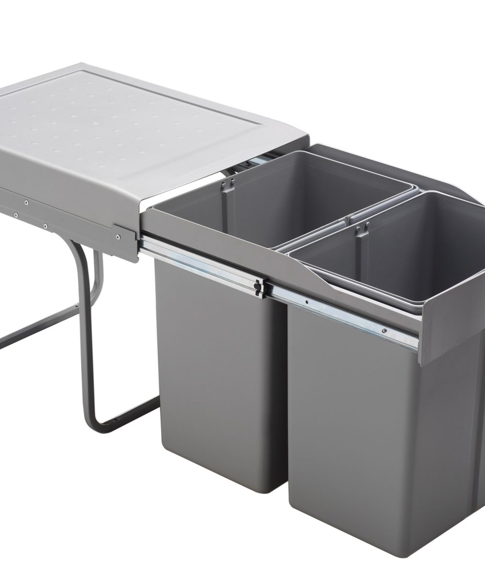 Raccoglitore ad estrazione frontale 2x21L - Made in Italy