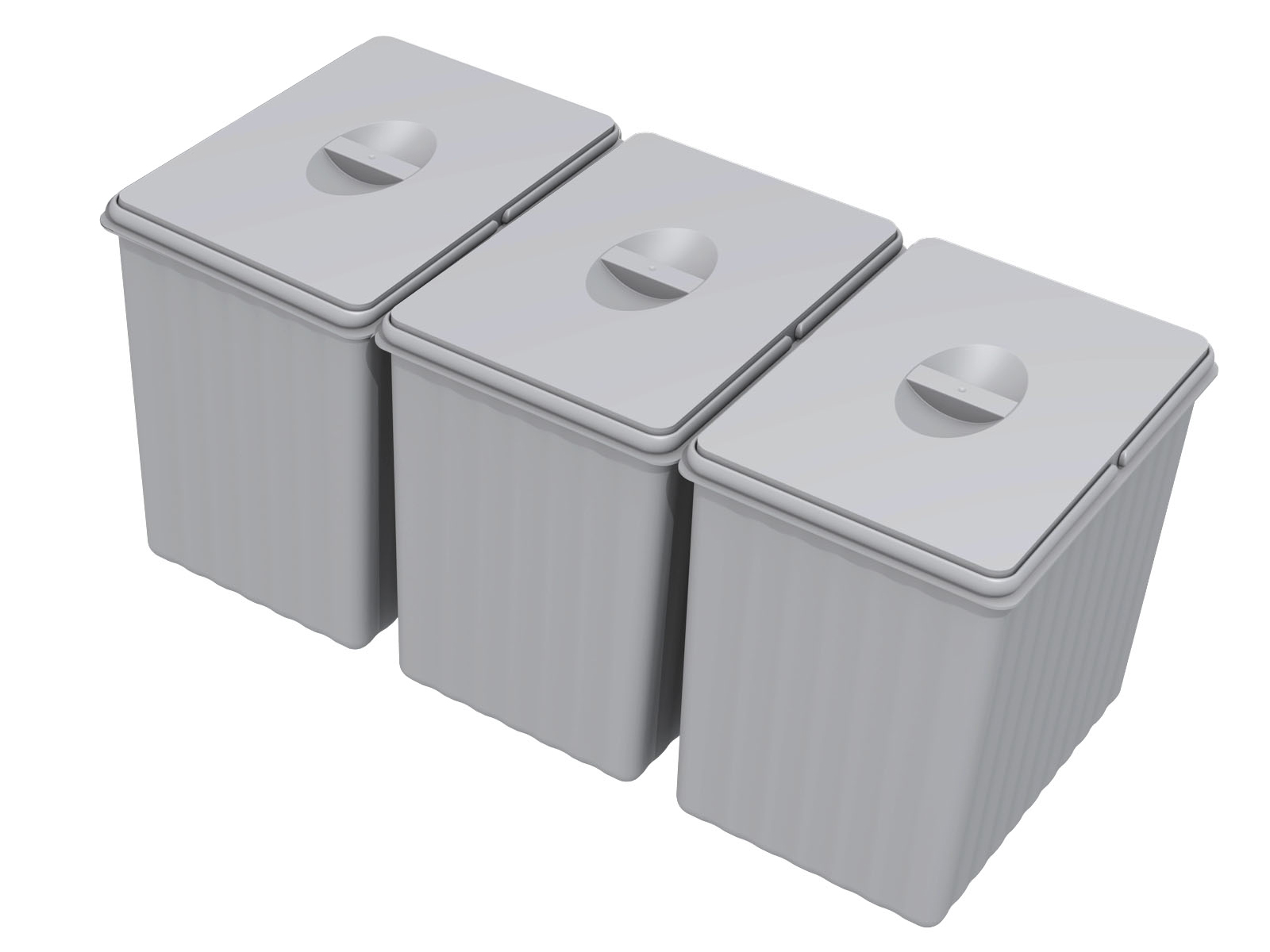 Kit 3 raccoglitori h 300 3x16L - Made in Italy