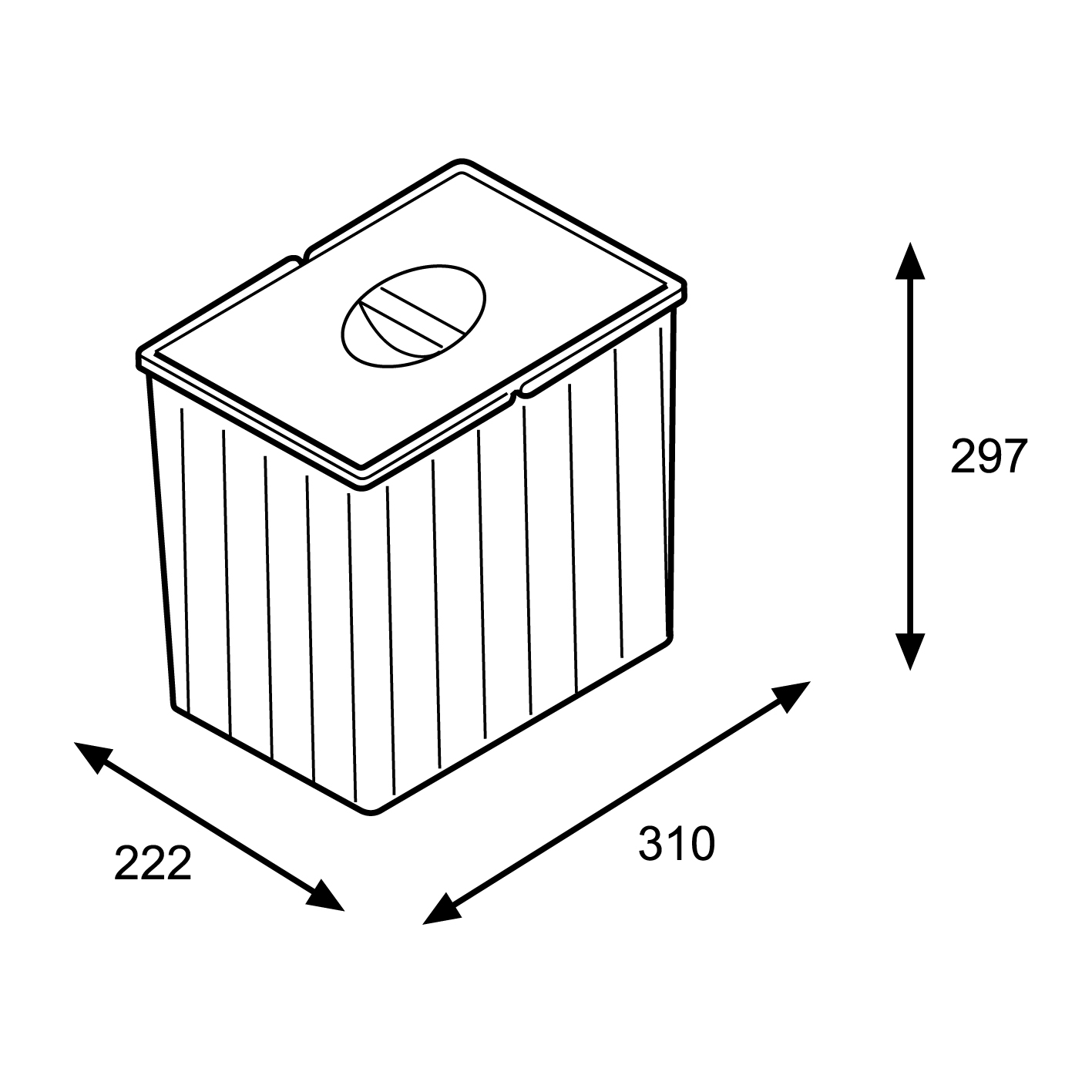 Kit 3 raccoglitori h 300 3x16L - Made in Italy - immagine 5