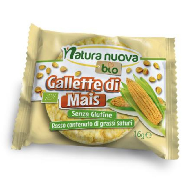 Gallette di mais da agricoltura biologica