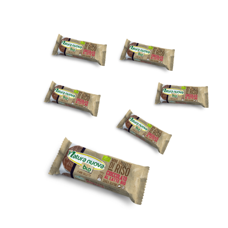 Gallette di riso al cioccolato al latte bio Pack 24pz