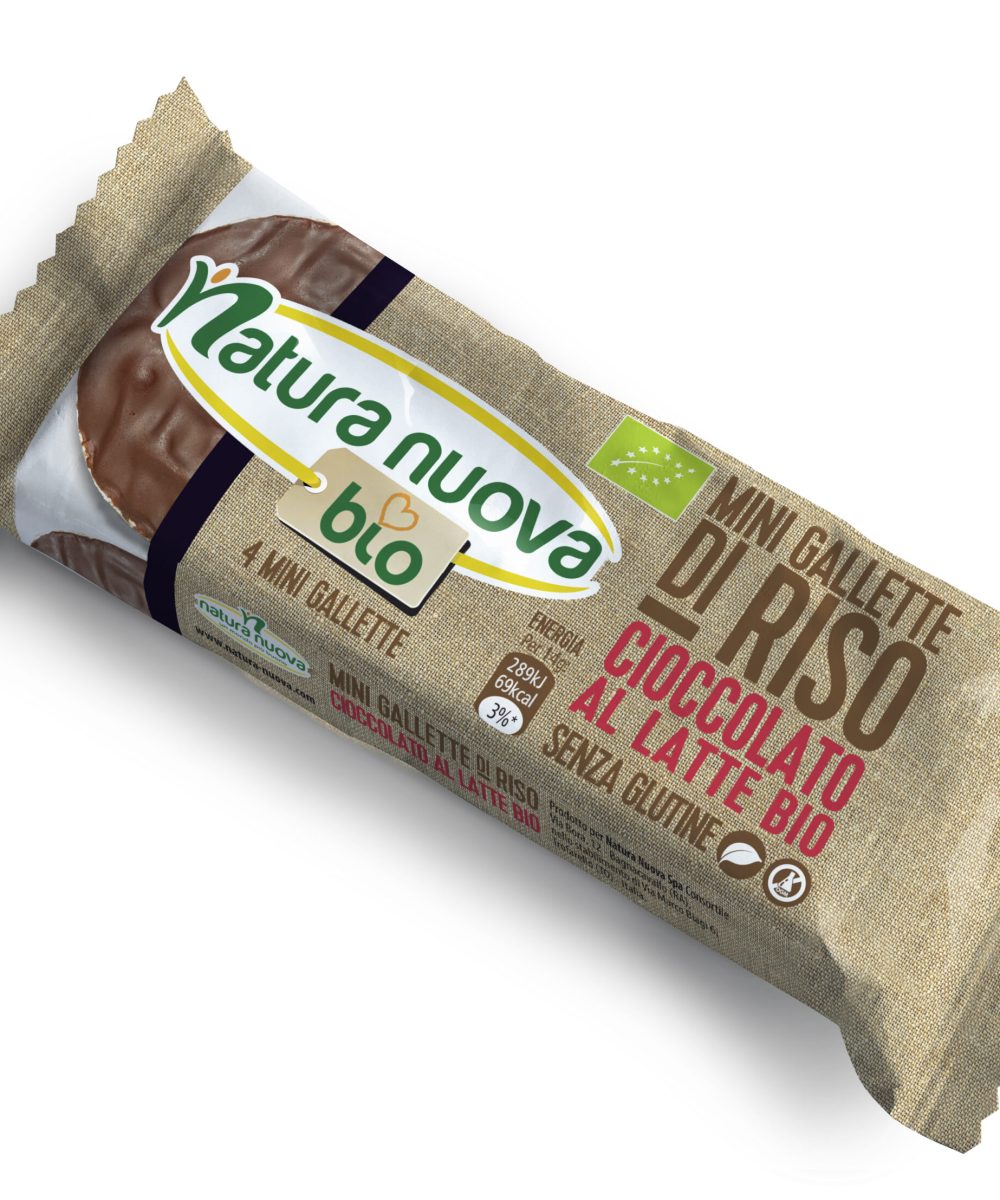 Gallette di riso al cioccolato al latte bio