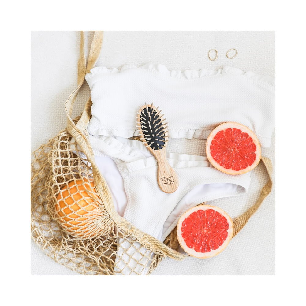 Spazzola ovale piccola da borsetta con dente corto - immagine 6