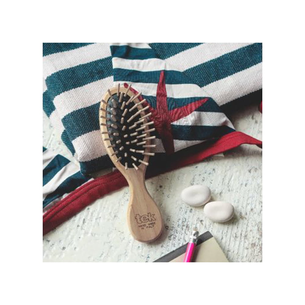 Spazzola ovale piccola da borsetta con dente corto - immagine 7