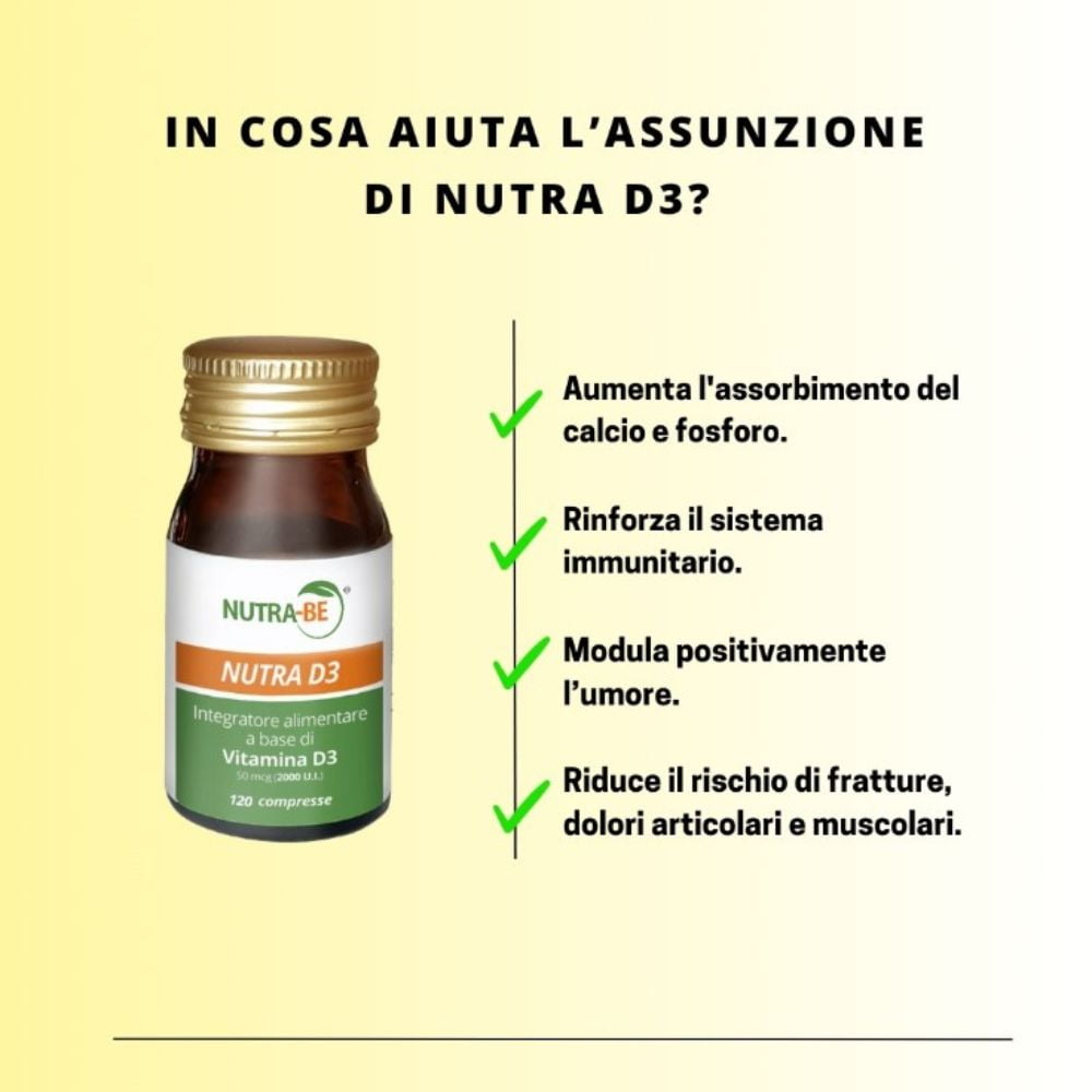 NUTRA D3 per ossa e denti | 120 compresse | Vegan - immagine 4