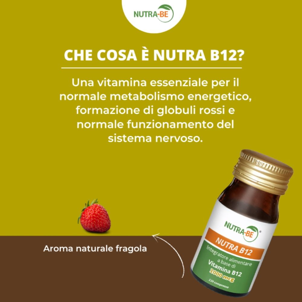 NUTRA B12 1000 mcg cianocobalamina | 120 compresse | Vegan - immagine 3
