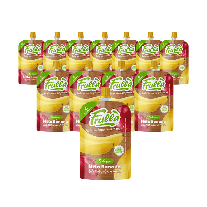 Frutta Frullata Mela Banana Biologico - Pack 18 Pezzi