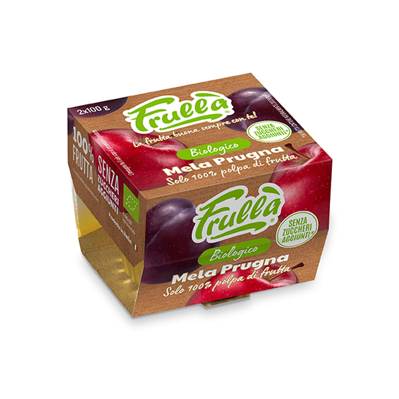 Polpa di Frutta Mela Prugna Biologico - 2x100g