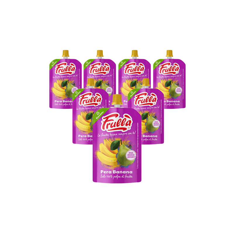Frutta frullata Pera Banana - Pack 18 pezzi