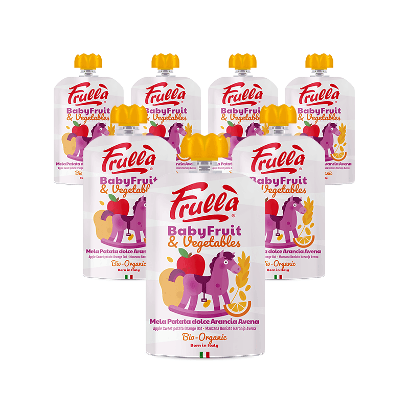 Baby Fruit Mela Patata Dolce Arancia Avena Limone Biologico