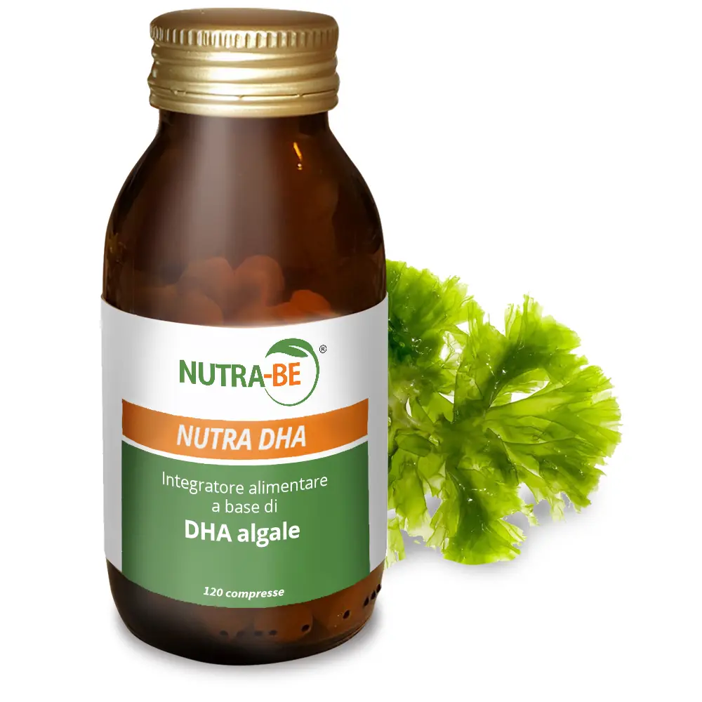 NUTRA DHA per cervello e vista | 120 compresse | Vegan