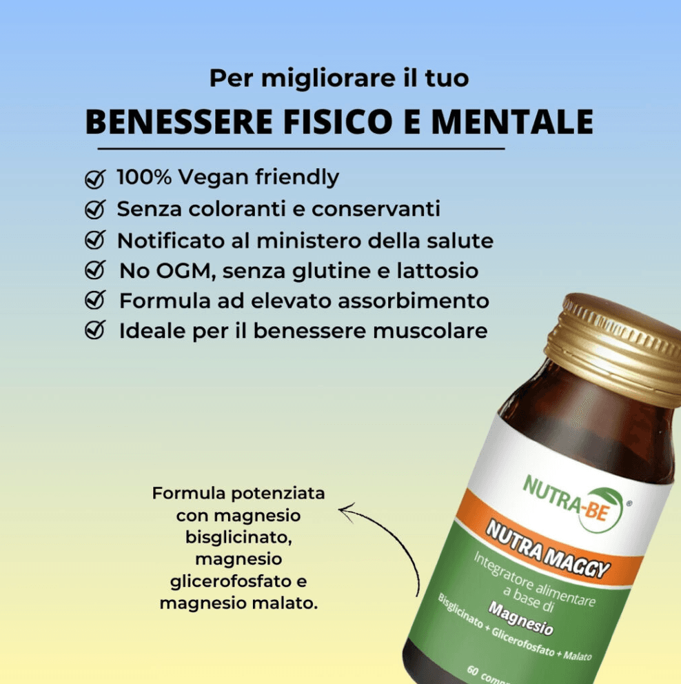 NUTRA MAGGY Mix di Magnesio | 60 compresse | Vegan - immagine 4