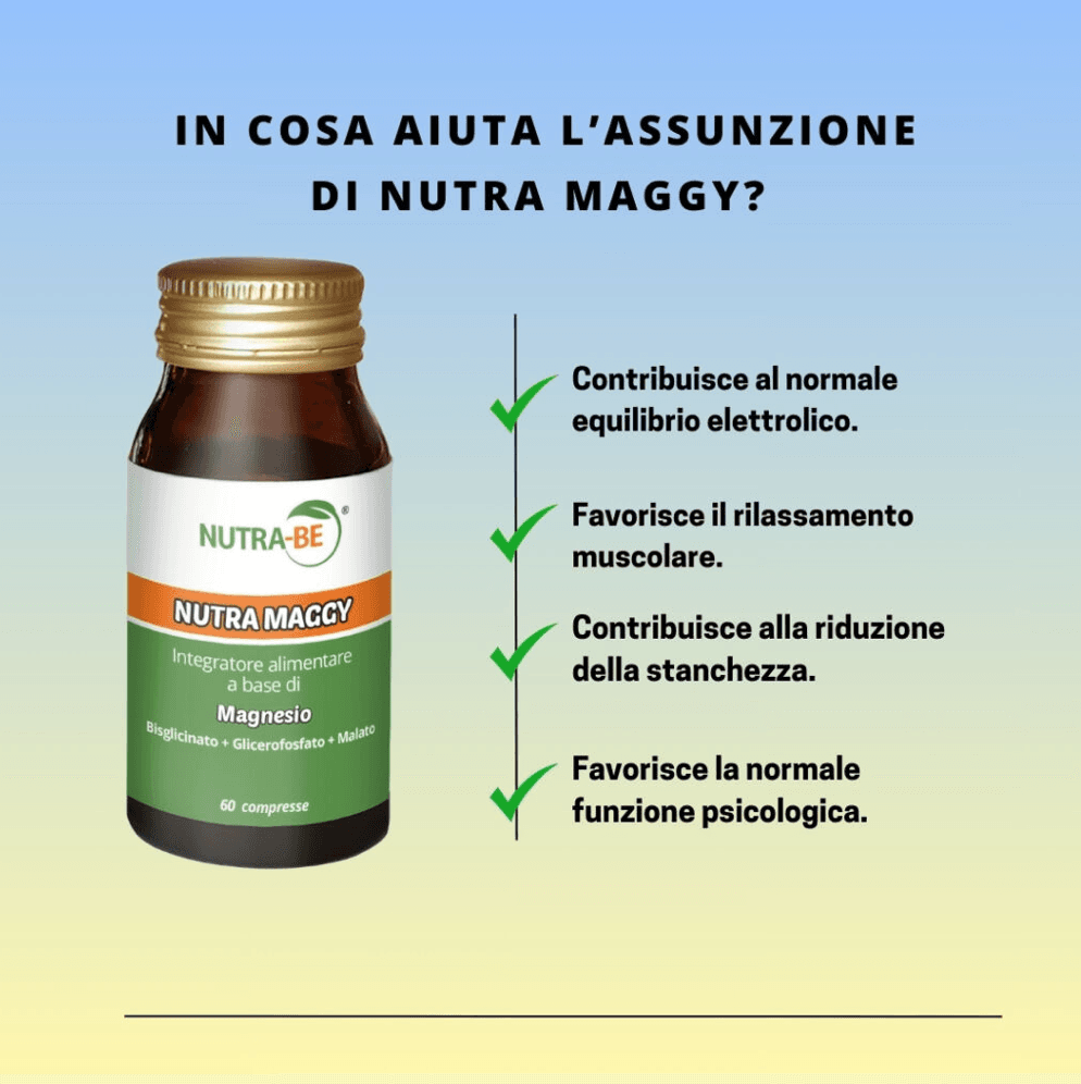 NUTRA MAGGY Mix di Magnesio | 60 compresse | Vegan - immagine 5