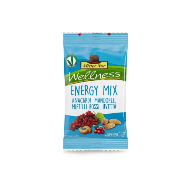 Energy Mix - mandorle, uvetta, anacardi, mirtilli rossi - 25g