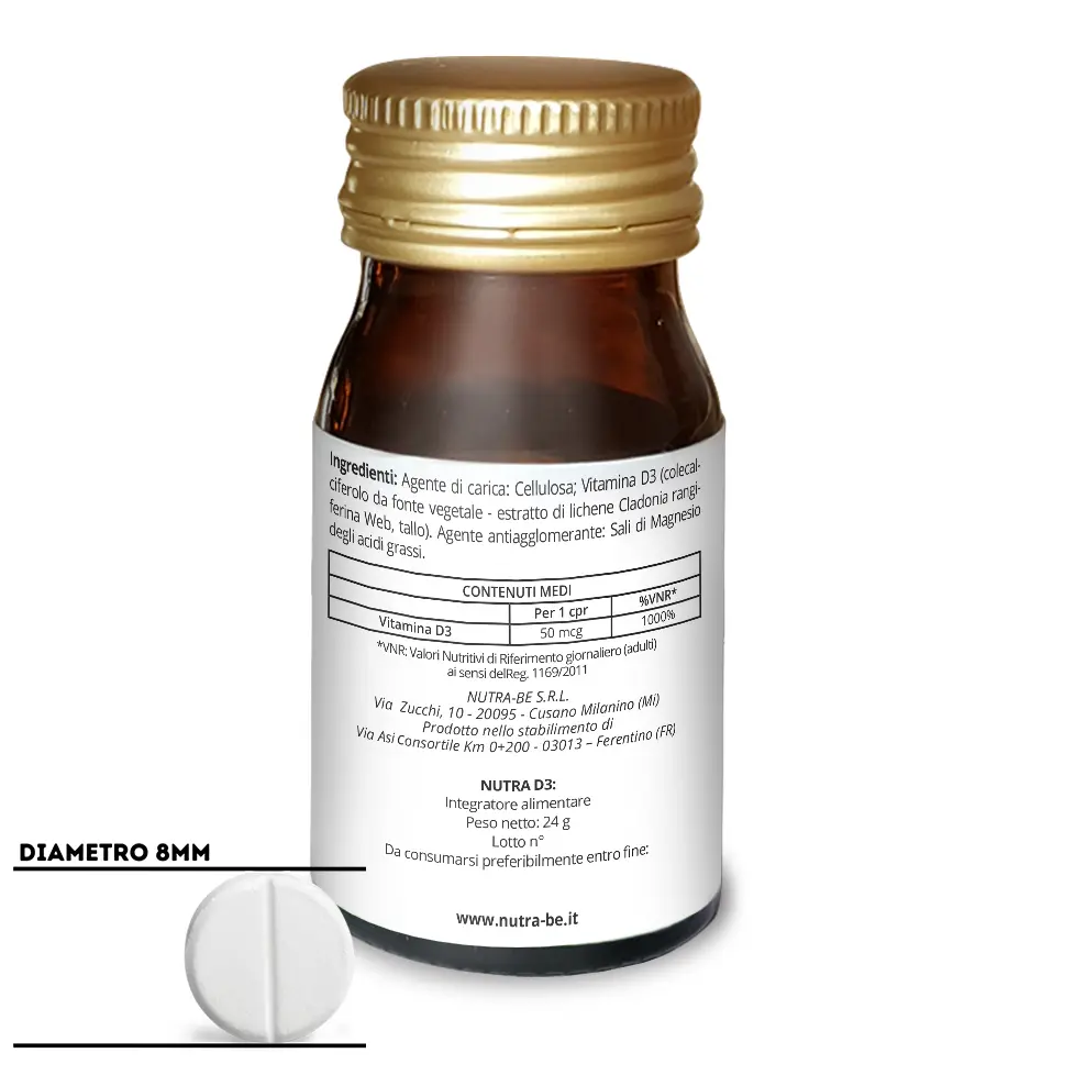 Alternative view of NUTRA D3 per ossa e denti | 120 compresse | Vegan