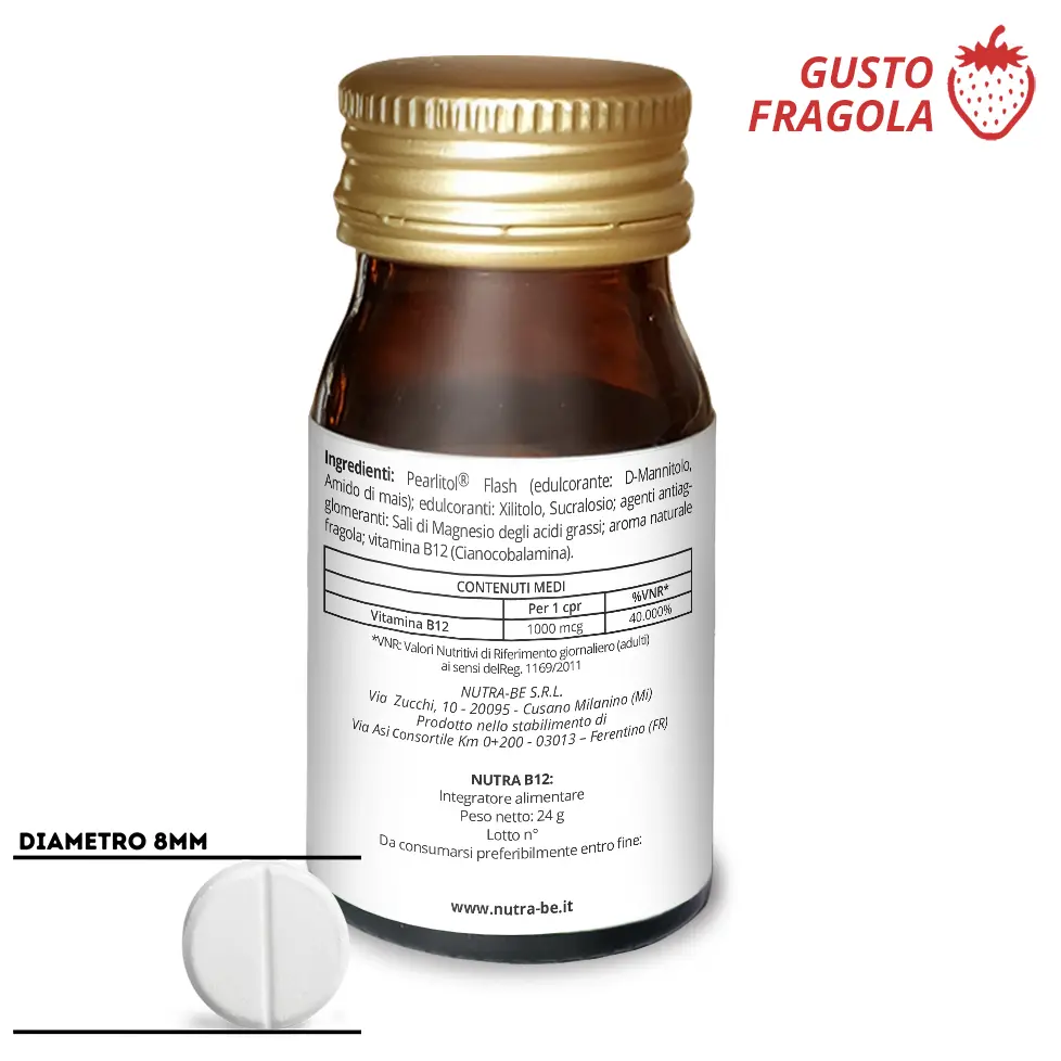 Alternative view of NUTRA B12 1000 mcg cianocobalamina | 120 compresse | Vegan