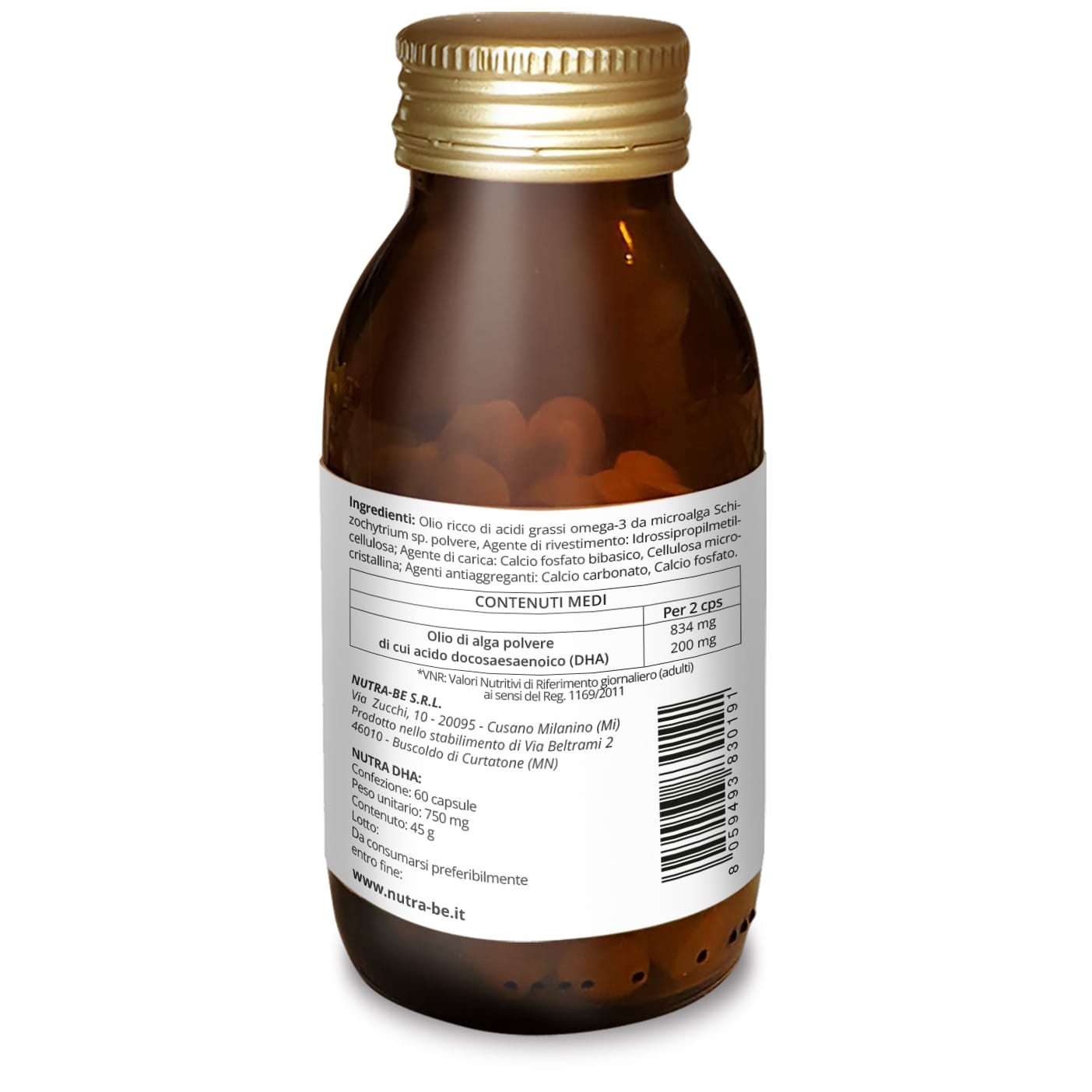 NUTRA DHA per cervello e vista | 60 compresse | Vegan - immagine 2