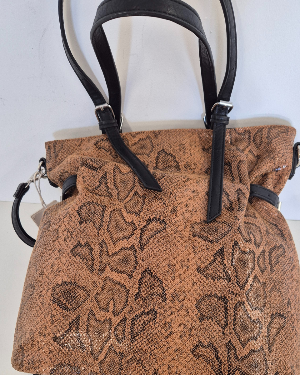 Borsa Tote Pamela col. Marrone Rettile