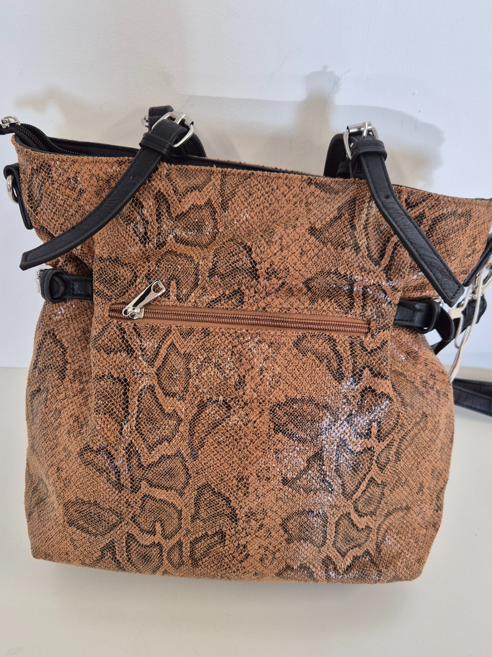 Borsa Tote Pamela col. Marrone Rettile - immagine 4