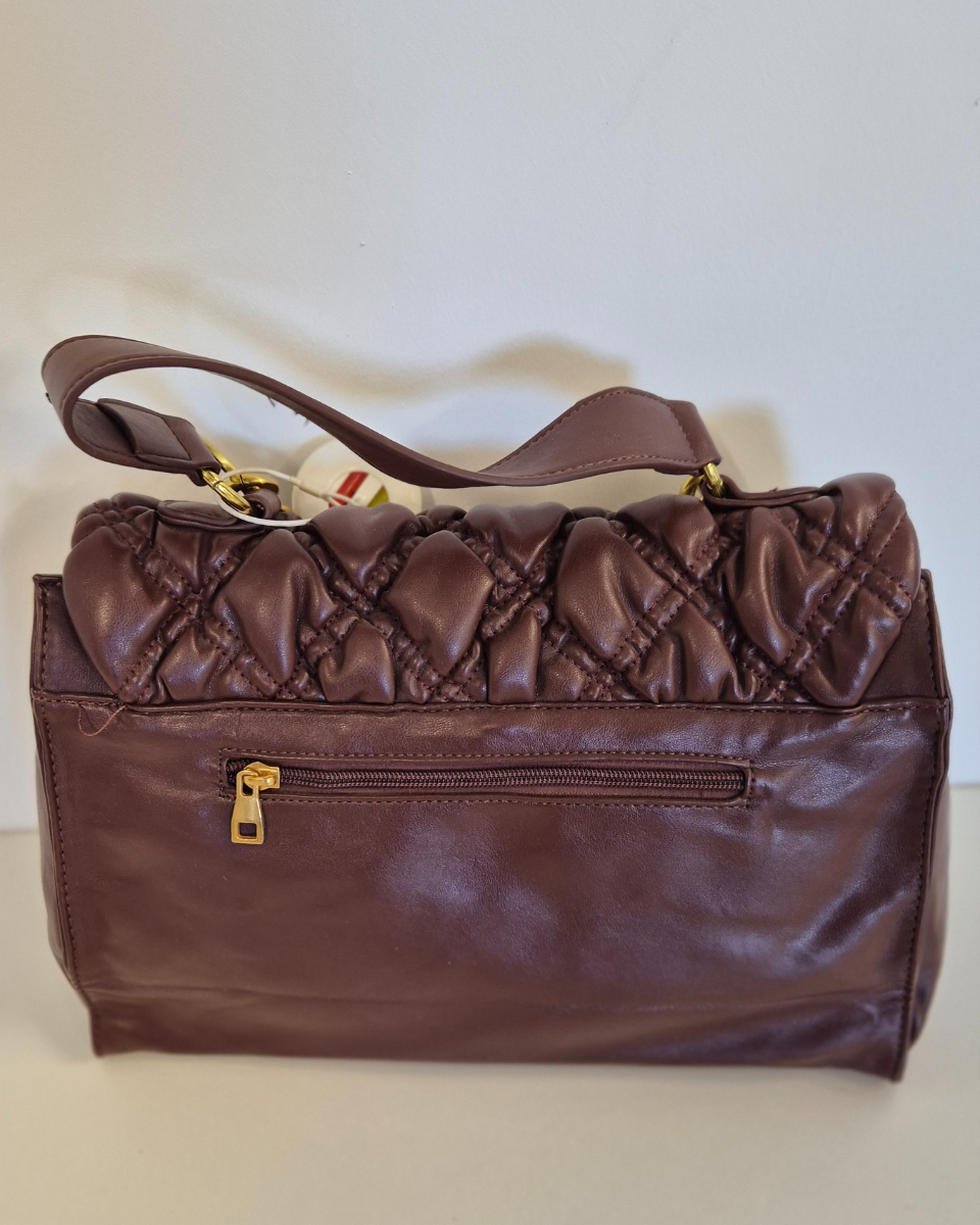 Alternative view of Borsa Matelassè Paris col. Marrone