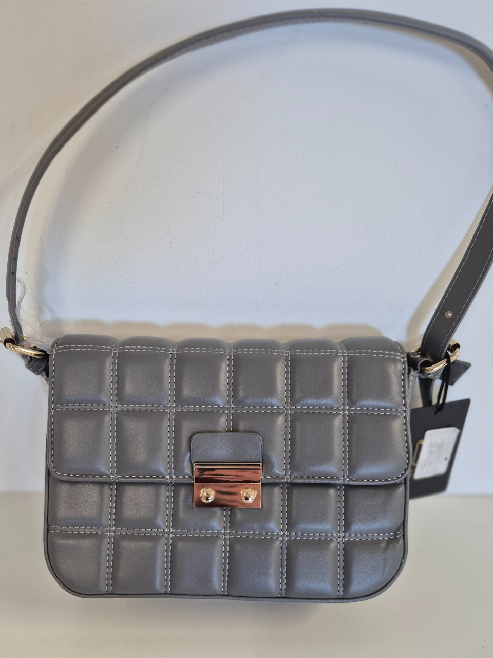 Borsa Matelassè Bordeaux col.Grigio