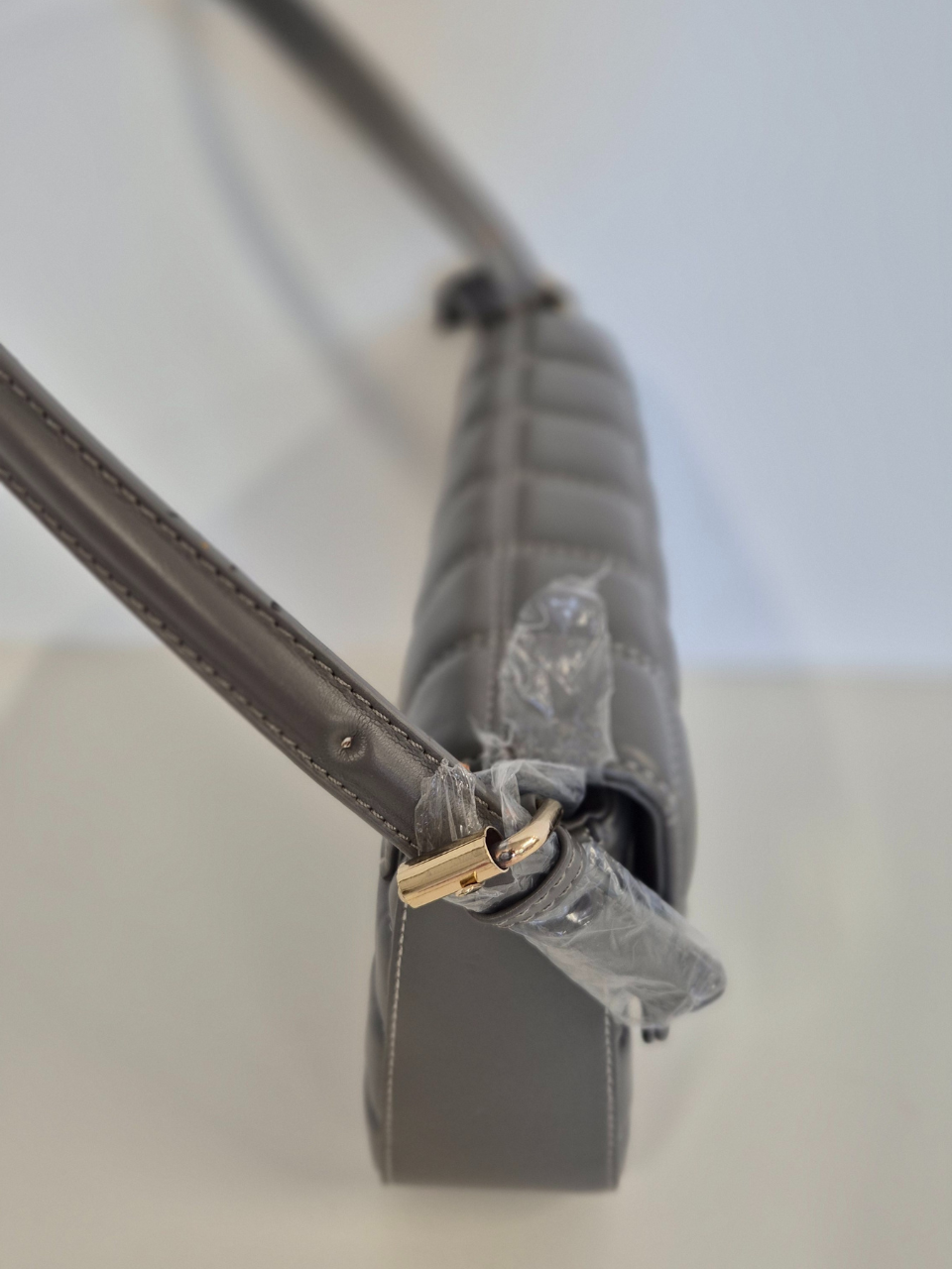 Borsa Matelassè Bordeaux col.Grigio - immagine 2