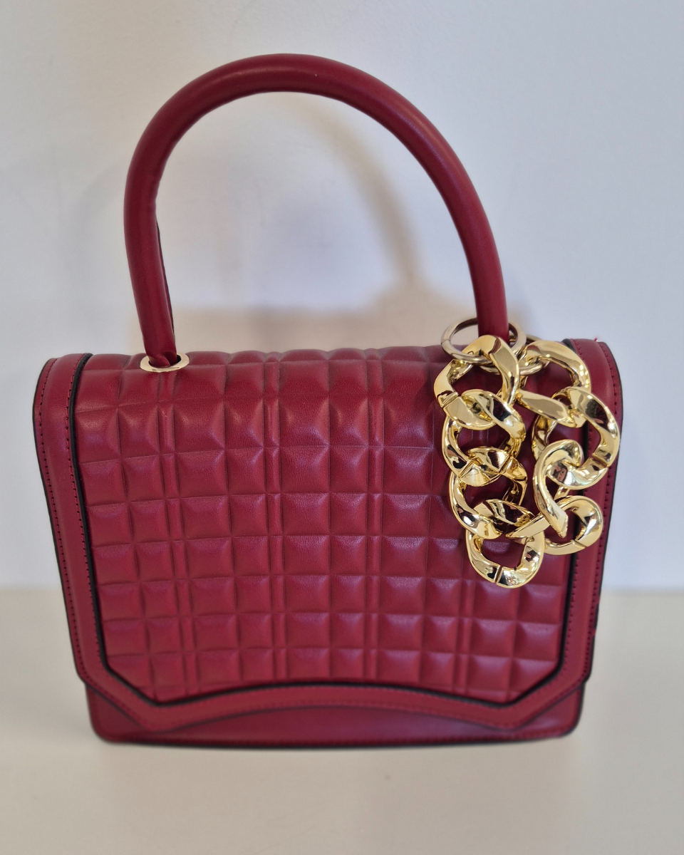 Borsa Matelassรจ e portafoglio abbinato Audrey col. Rosso