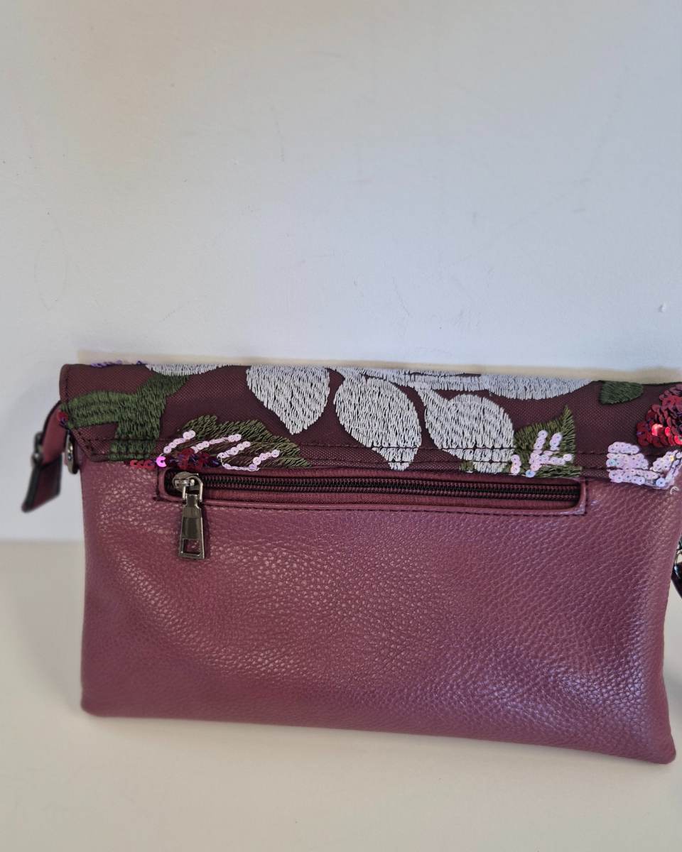 Alternative view of Borsa Pochette Con Pailettes col. Viola