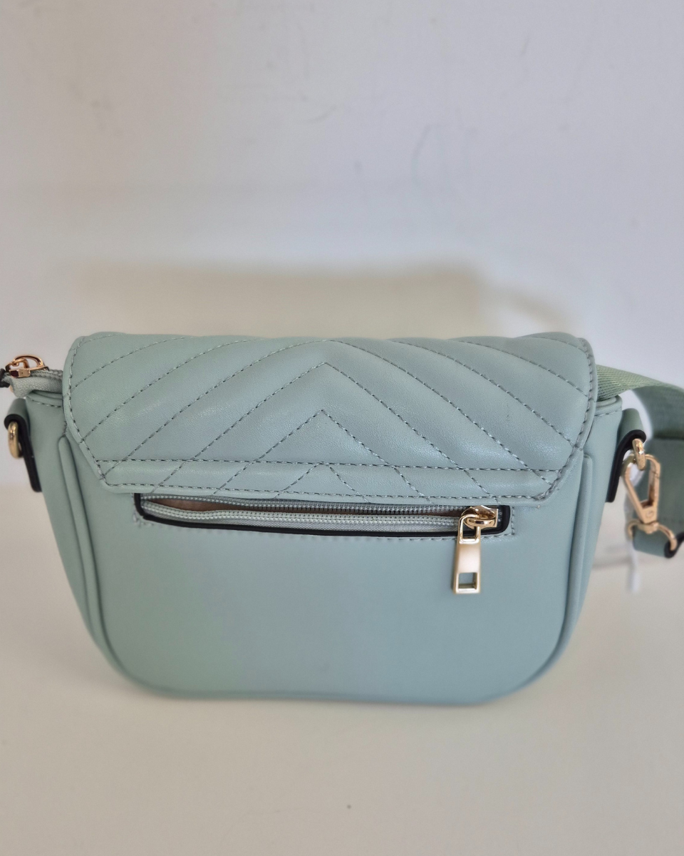 Alternative view of Borsa Clutch a Tracolla Matelassè Baby col. Azzurro Baby