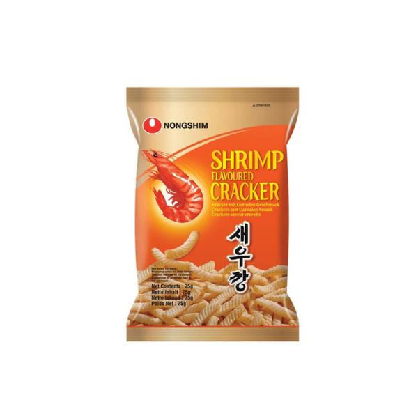 NONGSHIM Crackers di Gamberi 75G - Snack Leggero e Delizioso per Pranzo o Pomeriggio