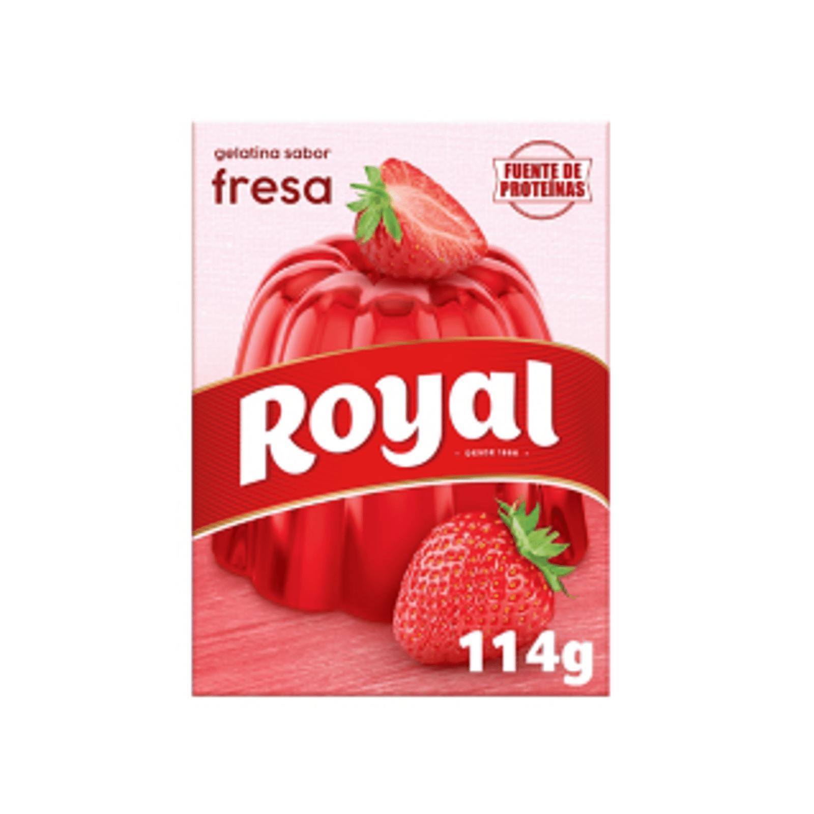 Royal Gelatina Morango Fragola 114g Gusto Unico di Morango e Fragola Ideale per Gelatine di Qualità