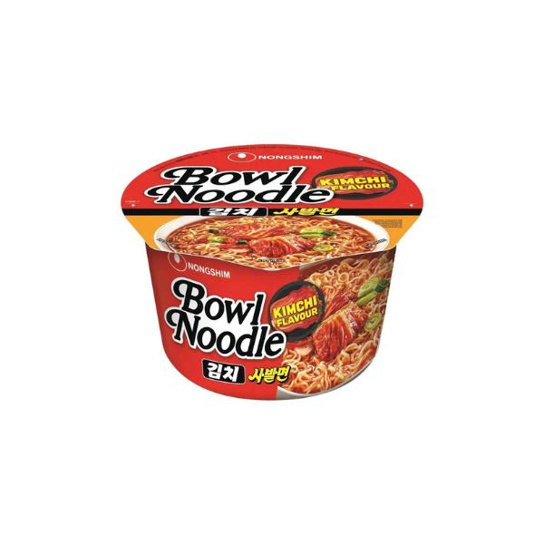 NONGSHIM Bowl Kimchi Noodles 100g - Noodles al Kimchi 100 grammi per Pasto Veloce e Delizioso