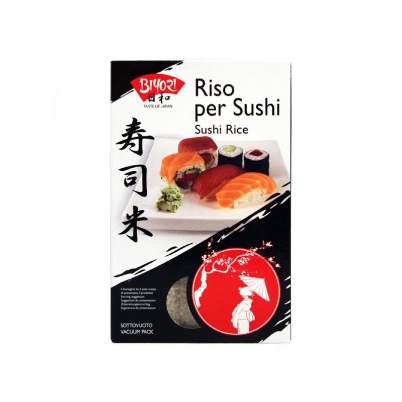BIYORI Riso per Sushi 500GR - Ideale per Preparazione a Casa - Qualità per Arte Culinaria di Sushi - 500 Grammi