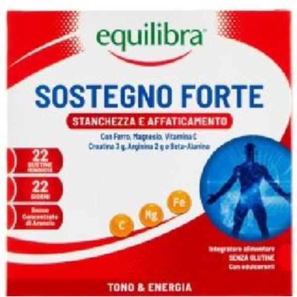 Equilibra Sostegno Forte per la Stanchezza e l'Affaticamento con 3g Creatina 2g L-Arginina e 400mg Beta-Alanina Integratore Alimentare