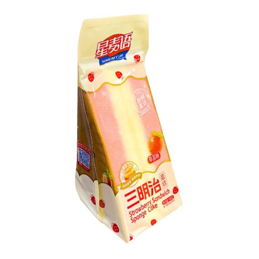 Xing Mai Yu Torta Sandwich al Gusto di Fragola 100g, Snack e Dessert Perfetto per Pausa Dolce e Rinfrescante